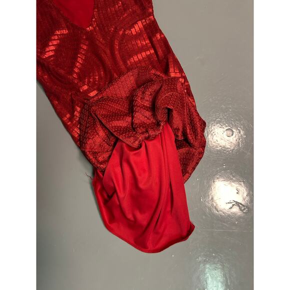 Seasalt, body cone sequins, red sleeveless evening dress valentine holiday Sz S - Picture 14 of 14